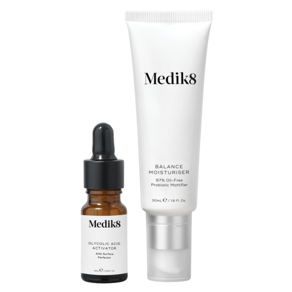 Medik8 finns att köpa på Vackrare hud i Göteborg. Balance Moisturiser with Glycolic Acid Activator - A